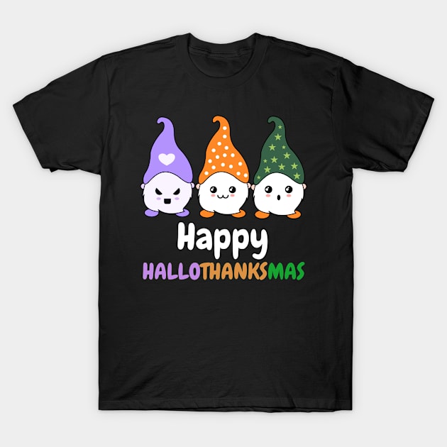 Happy Hallothanksmas Kawaii T-Shirt by V-Edgy